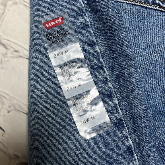 NWOT Levi’s Ribcage Straight Ankle Jeans Button Fly Closure 24W Plus Size 3XL - Picture 5 of 5
